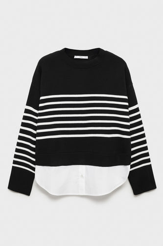 Pull met ronde hals - Zwart - MANGO