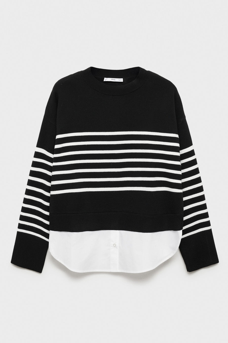 Pull met ronde hals - Zwart - MANGO