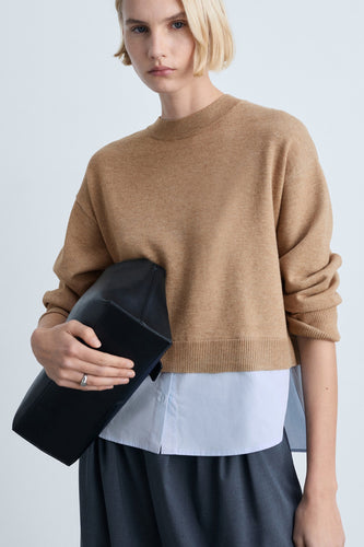 Pull met ronde hals - bruin - MANGO