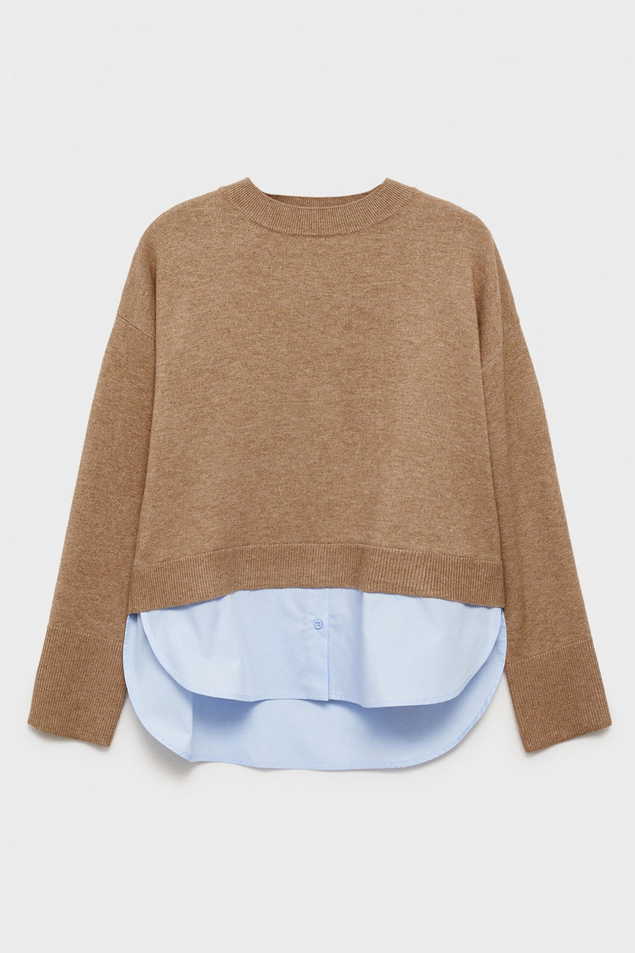 Pull met ronde hals - bruin - MANGO