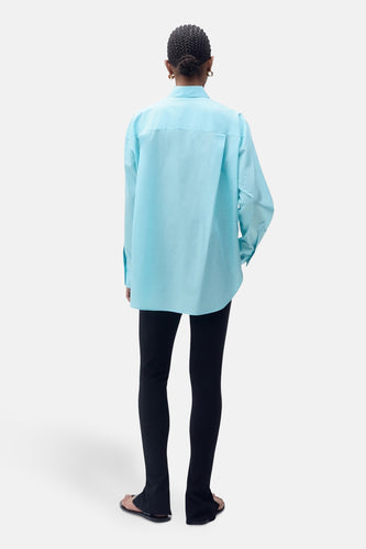 Chemise à manches longues - bleu - MANGO - 5