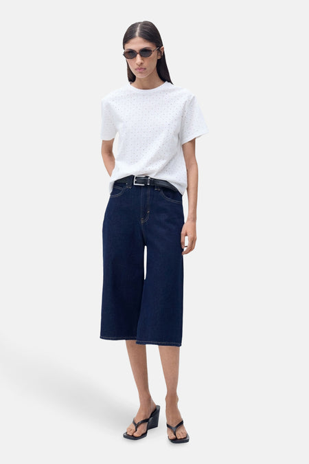 Top uni manche courte Blanc - MANGO
