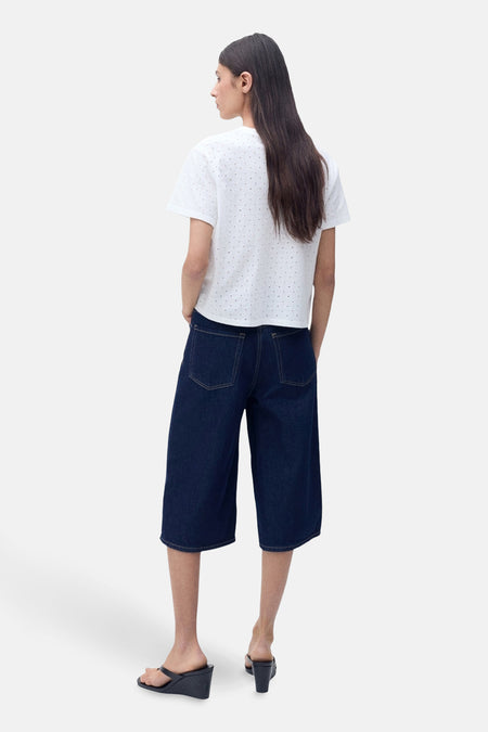 Top uni manche courte Blanc - MANGO
