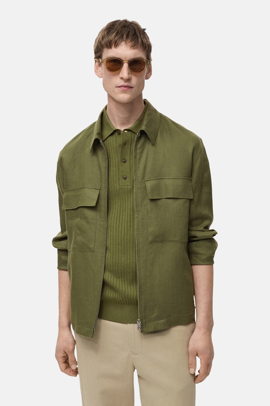 Korte jas - groen - MANGO