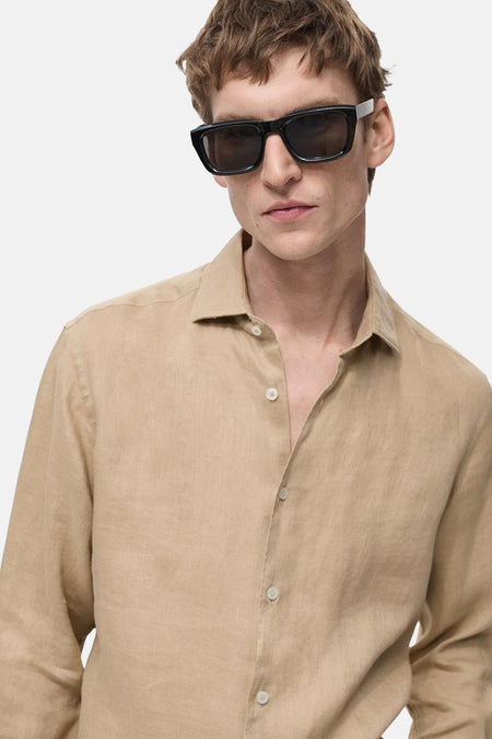 Hemd met lange mouwen - Beige