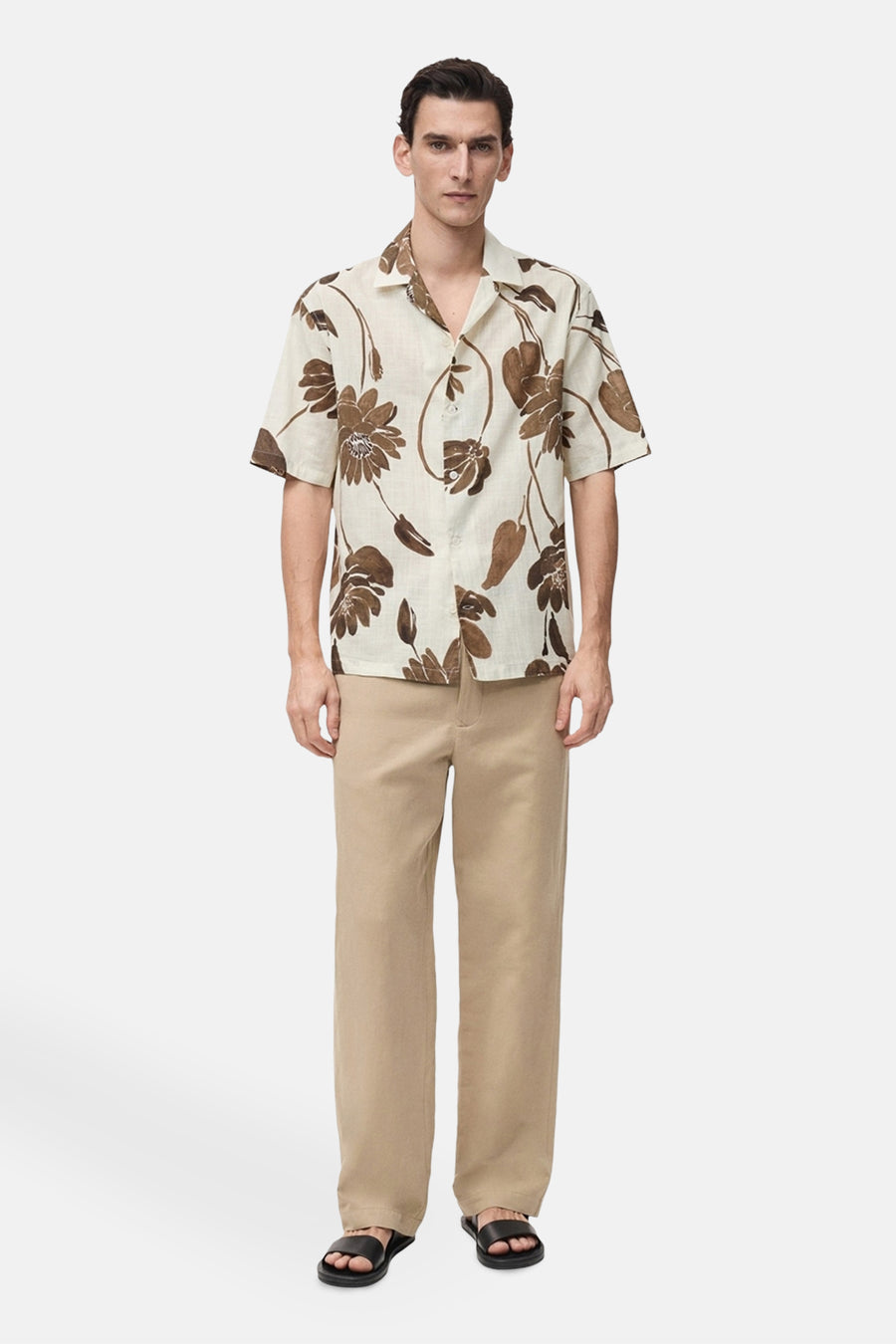 Chemise à manches courtes - brun - MANGO