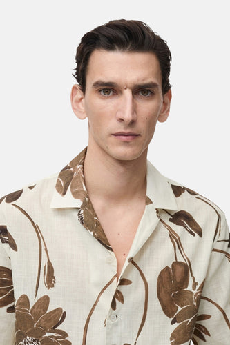 Chemise à manches courtes - brun - MANGO