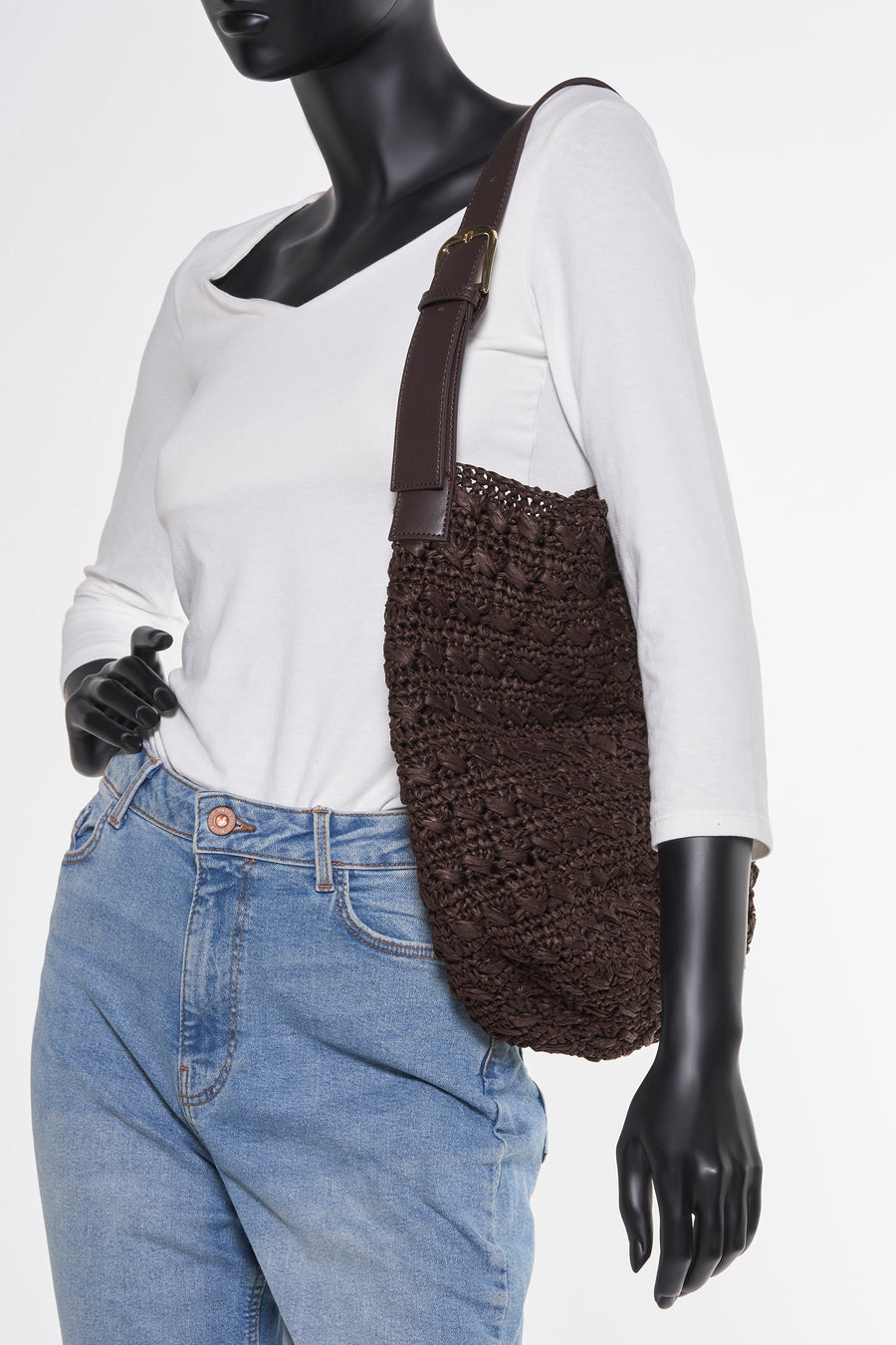 Schoudertas - bruin - MANGO