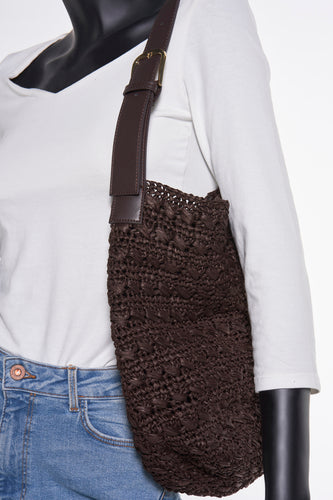 Schoudertas - bruin - MANGO