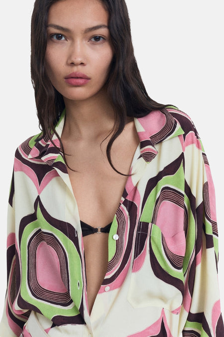 Chemisier (manches courtes) Multicolore - MANGO
