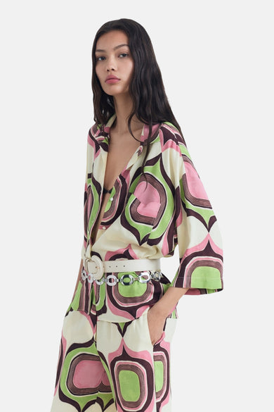 Blouse met korte mouwen - Multicolor