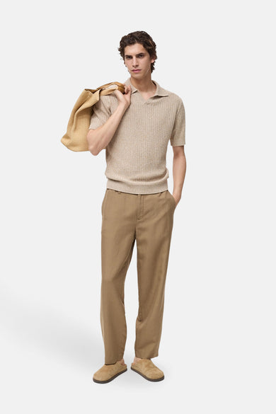 Polo met korte mouwen - beige