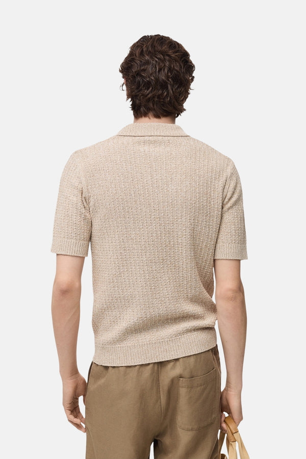 Heren tops polo korte mouw Beige - MANGO