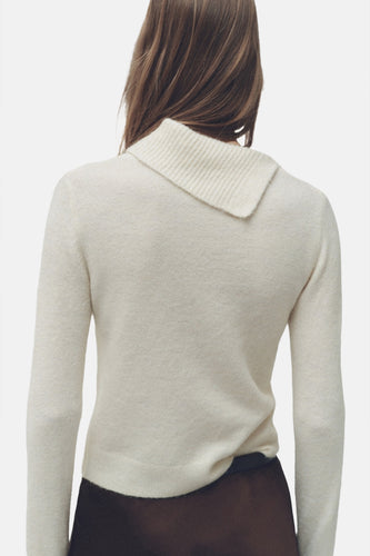 Pull met rolkraag - Ecru