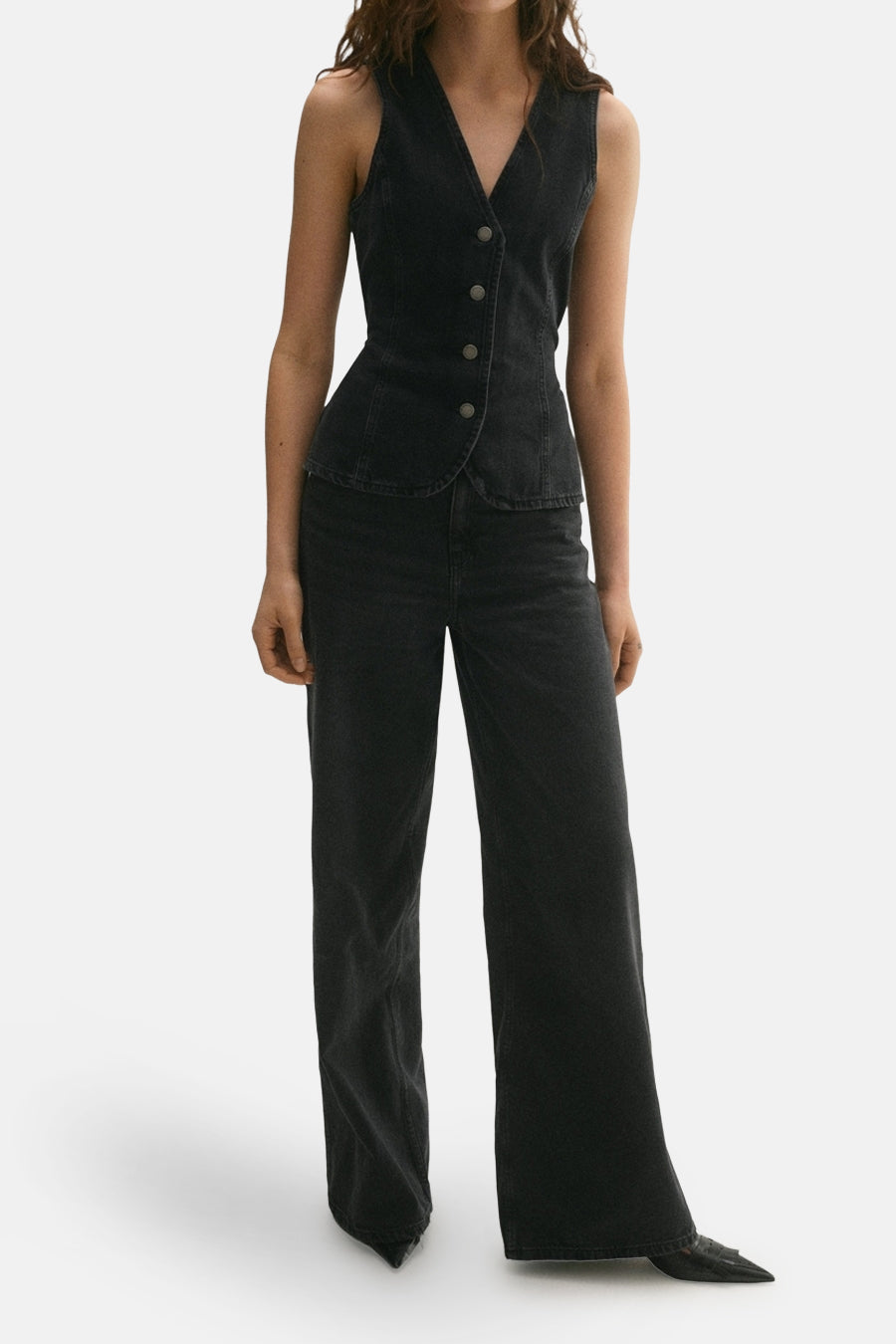 DAPHNE - dark grey denim - MANGO - 1