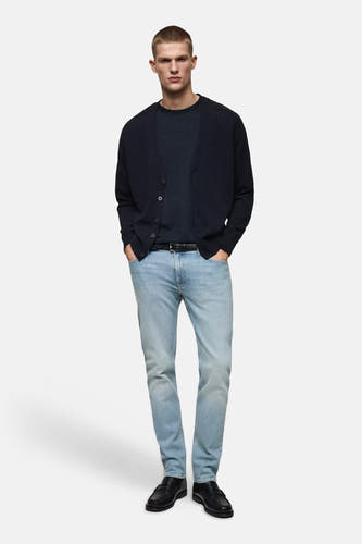 Jeans slim light blue denim - Mango