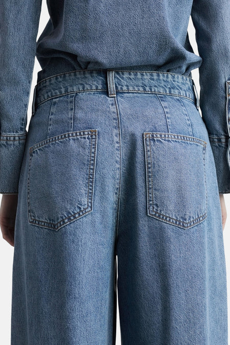 Jeans wide Light blue denim - Mango