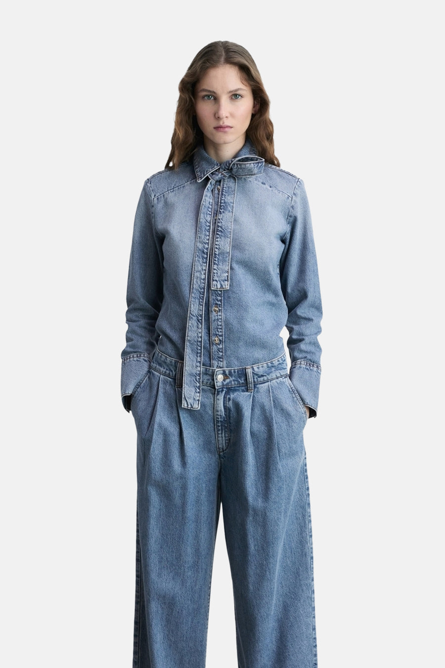 MELISSA - Mid blue denim - MANGO