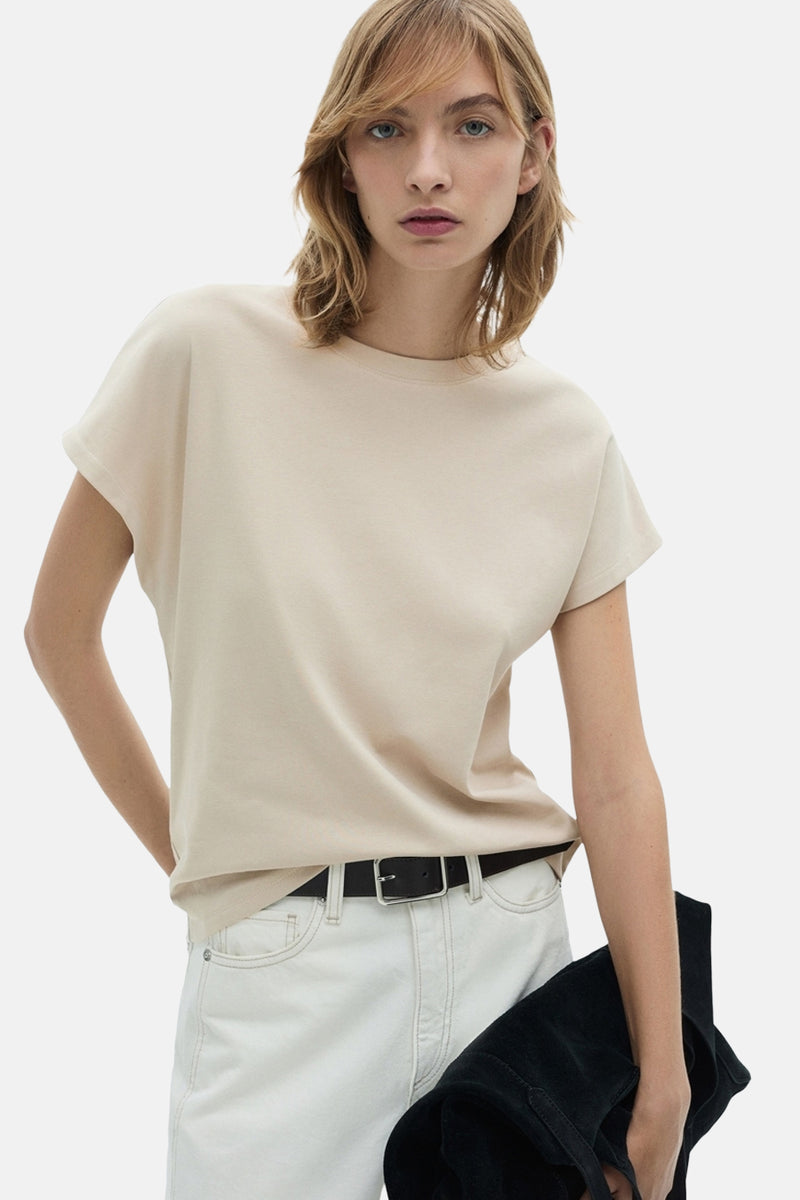 Top uni manche courte Blanc - Mango