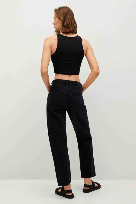 Straight jeans - black denim