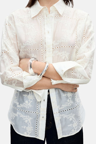 Hemd met lange mouwen - ecru - MANGO