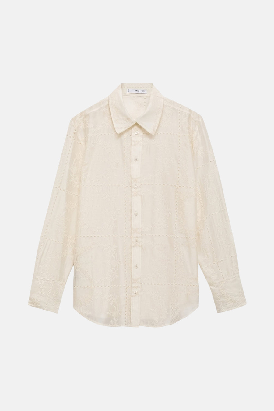 Hemd met lange mouwen - ecru - MANGO