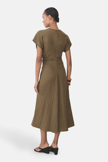 Kleedje met korte mouwen - Kaki