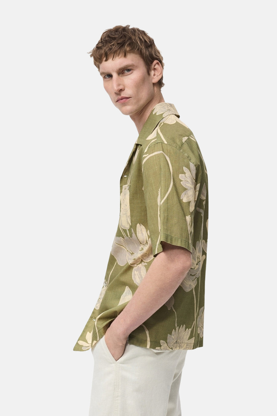 Chemise à manches courtes - vert - MANGO