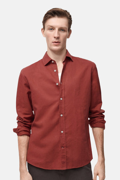 Hemd (lange mouwen) Rood - MANGO