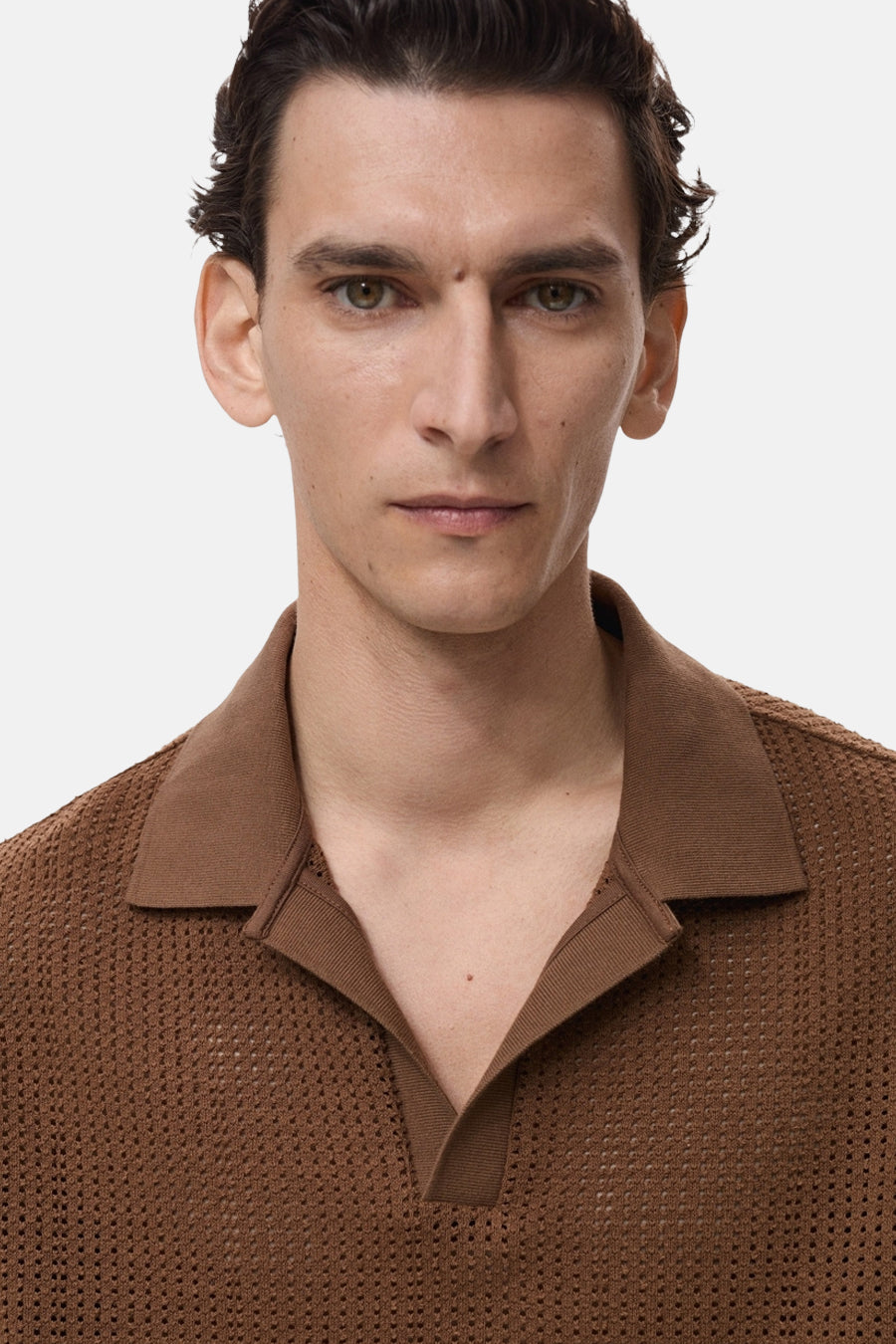 Polo met korte mouwen - bruin - MANGO