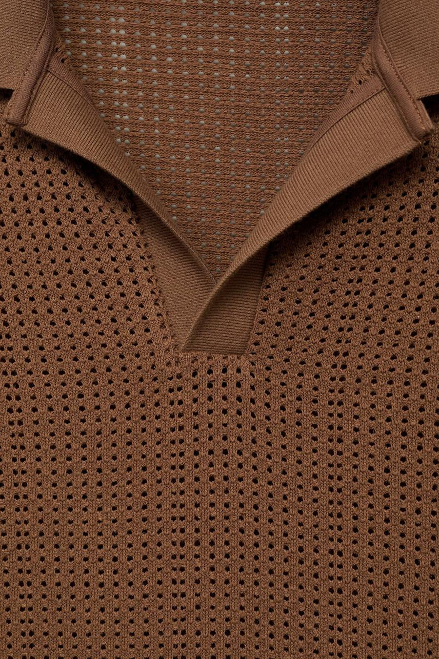 Polo met korte mouwen - bruin - MANGO