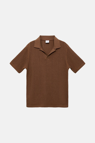 Polo met korte mouwen - bruin - MANGO