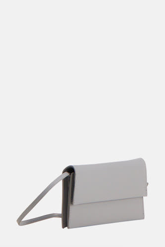 Grijze handtas van MANGO, met een subtiele textuur en een minimalistisch ontwerp.