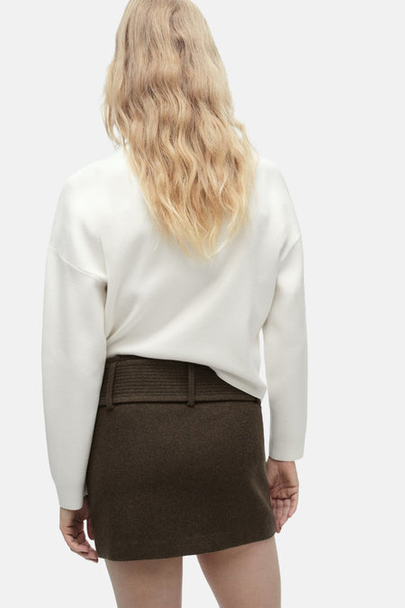 Pull met ronde hals - wit