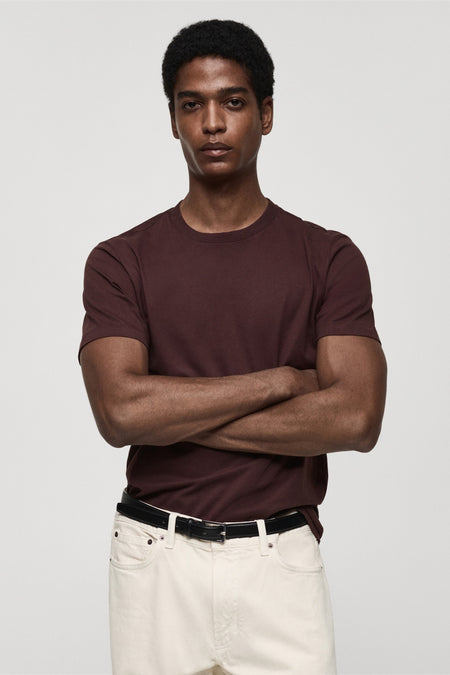 T-shirt met korte mouwen - Bordeaux