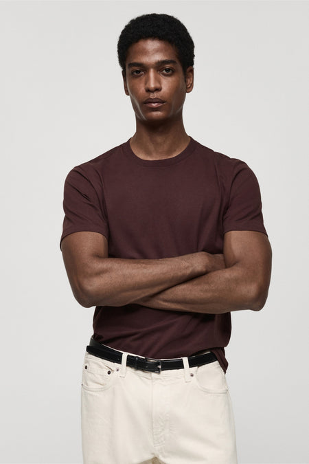 T-shirt met korte mouwen - Bordeaux