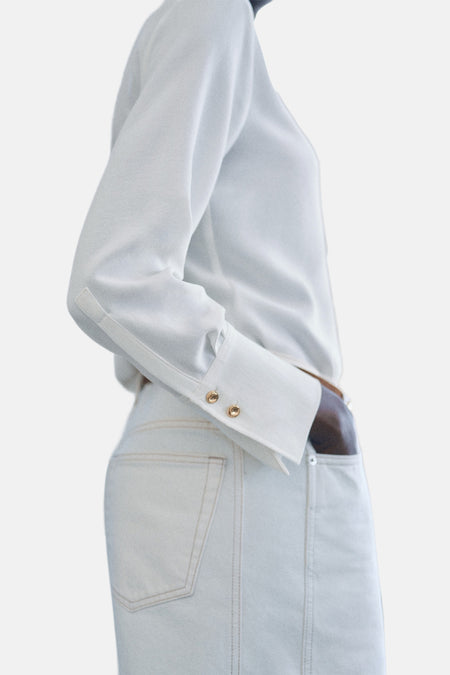 Chemise à manches longues - blanc
