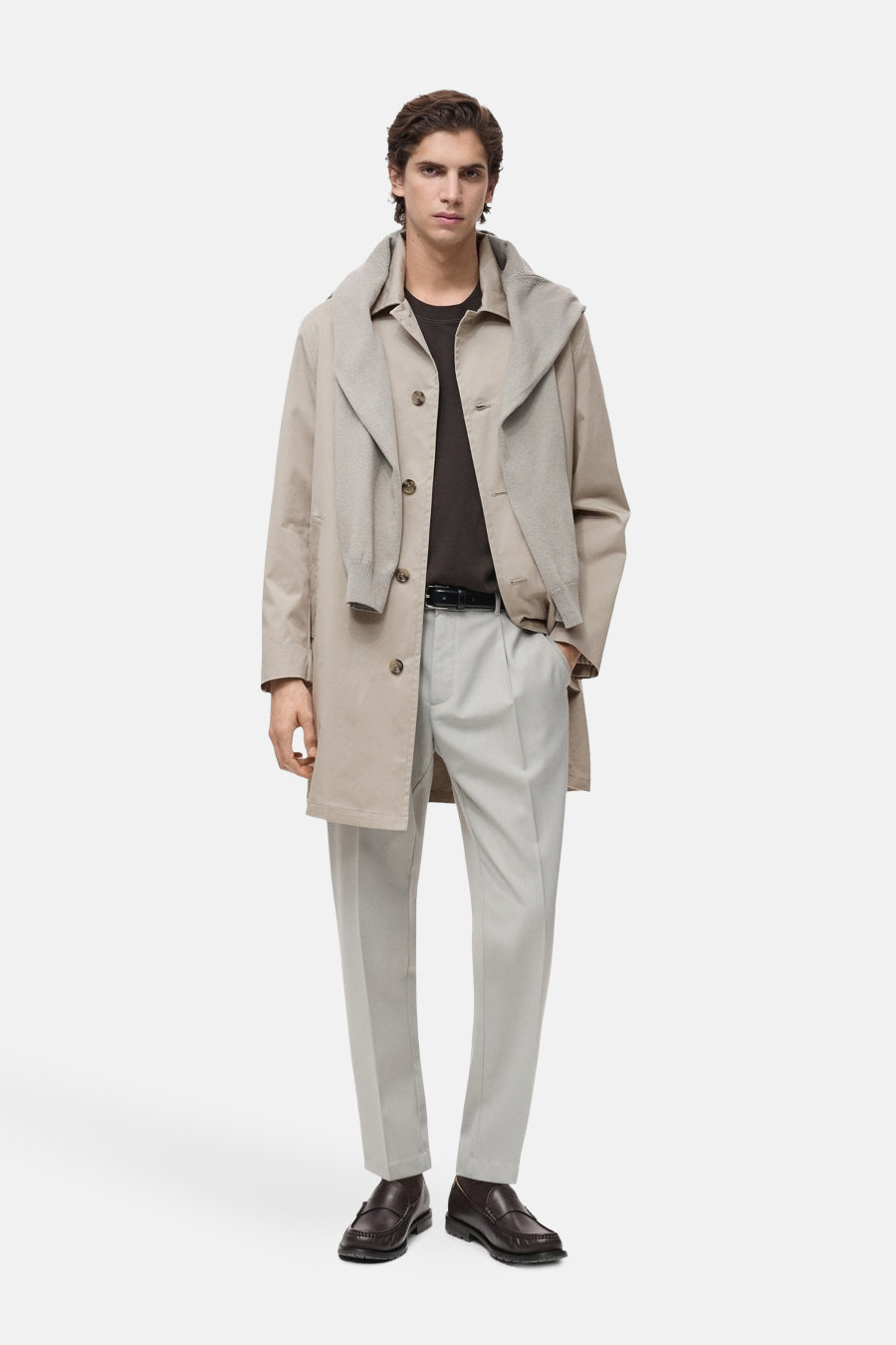 Lange jas - Grijs - MANGO