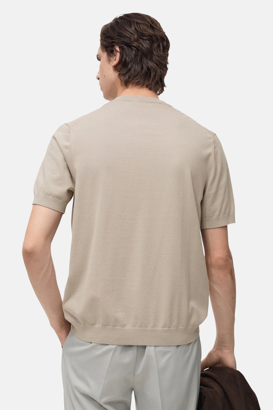 T-shirt met korte mouwen - Beige - MANGO