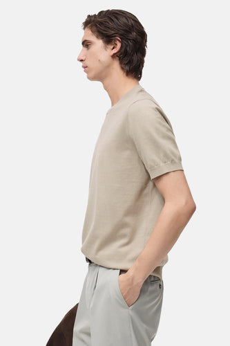 T-shirt met korte mouwen - Beige - MANGO