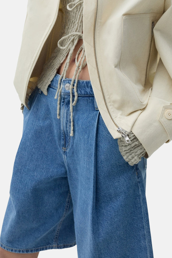Bermuda Mid blue denim - Mango