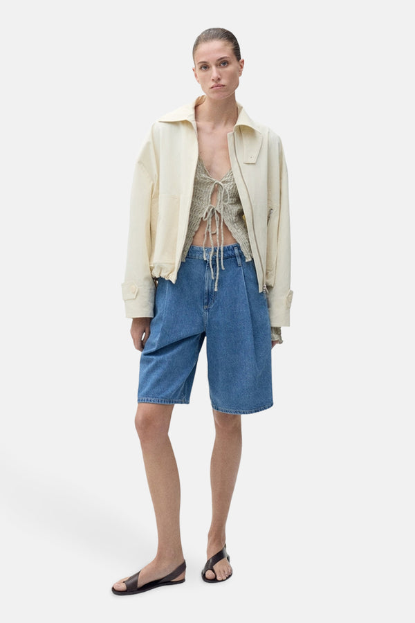 Bermuda Mid blue denim - Mango