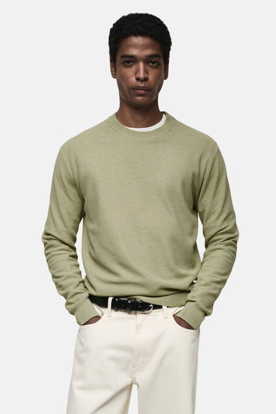 Pull met ronde hals - groen