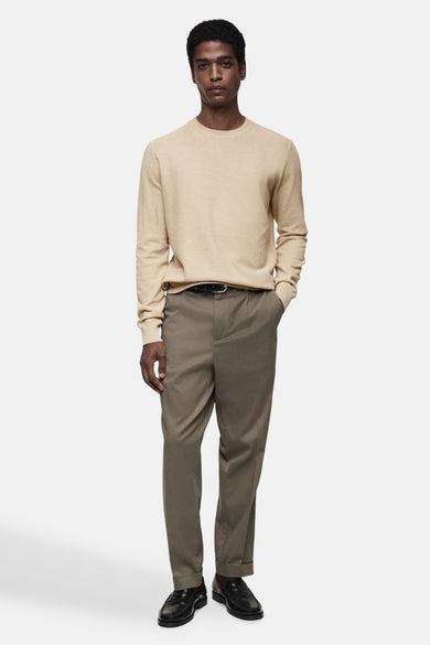 Pull à col rond - Beige