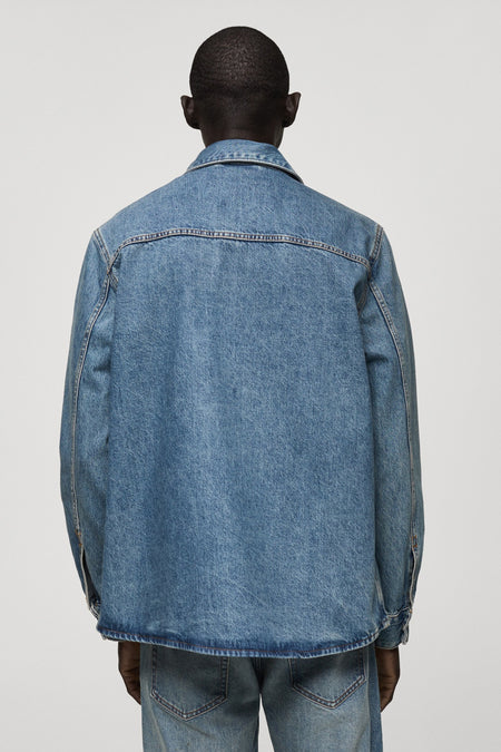 Jeanshemd - mid blue denim