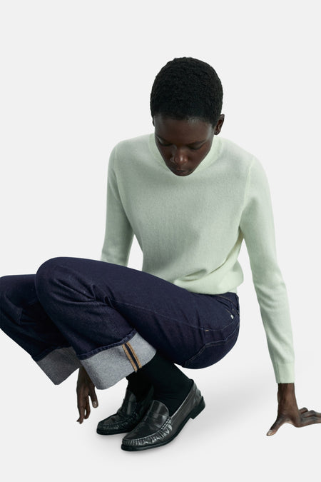 Jeans straight Dark blue denim - Mango