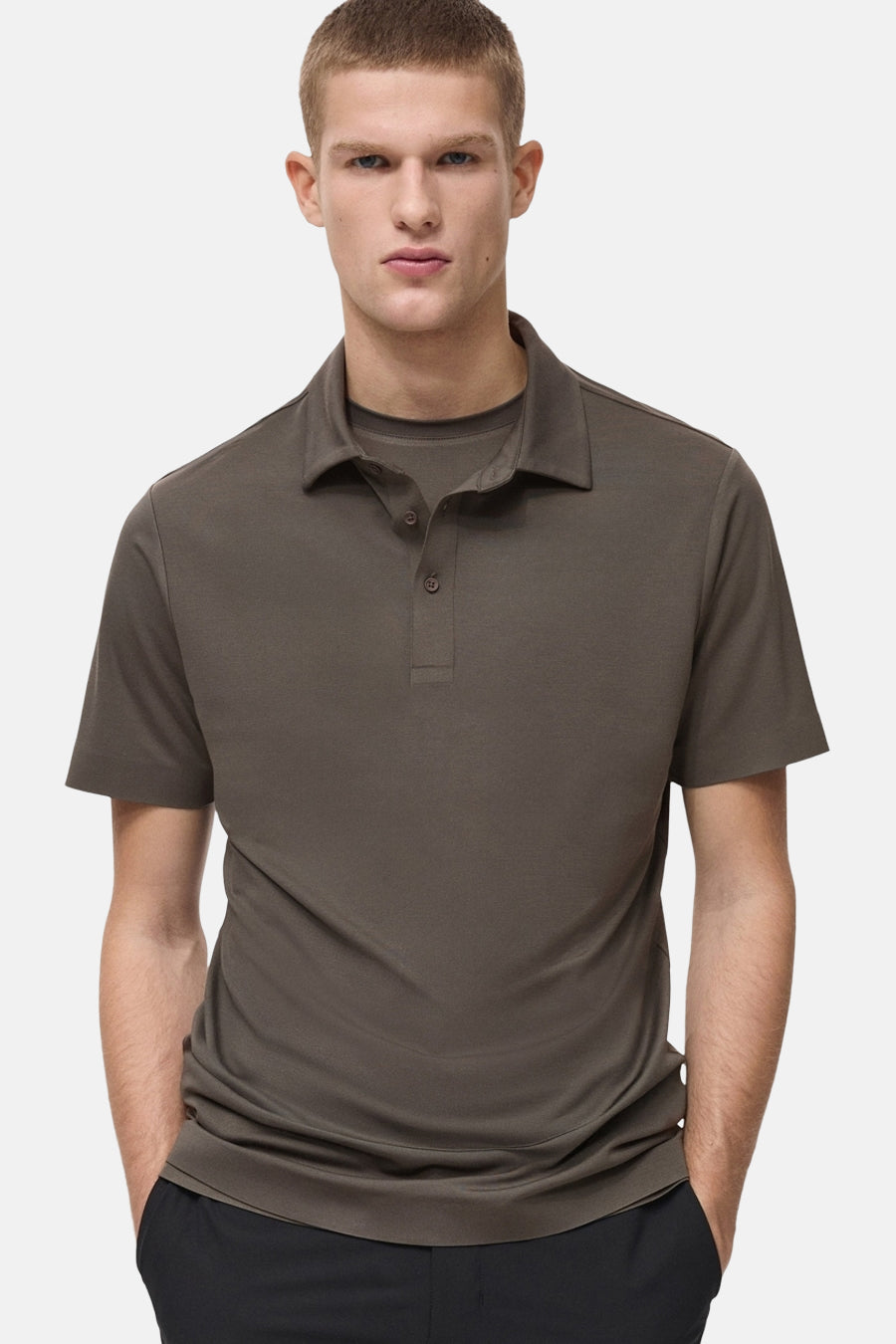 Polo met korte mouwen - Kaki - MANGO