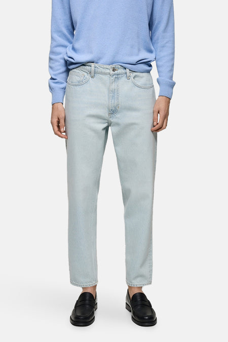 Jeans tapered Light blue denim - Mango