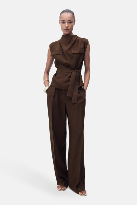 Blouse (zonder mouwen) Bruin - Mango