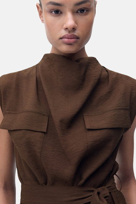 Blouse (zonder mouwen) Bruin - Mango